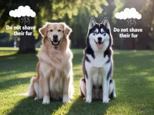 dog fur shaving