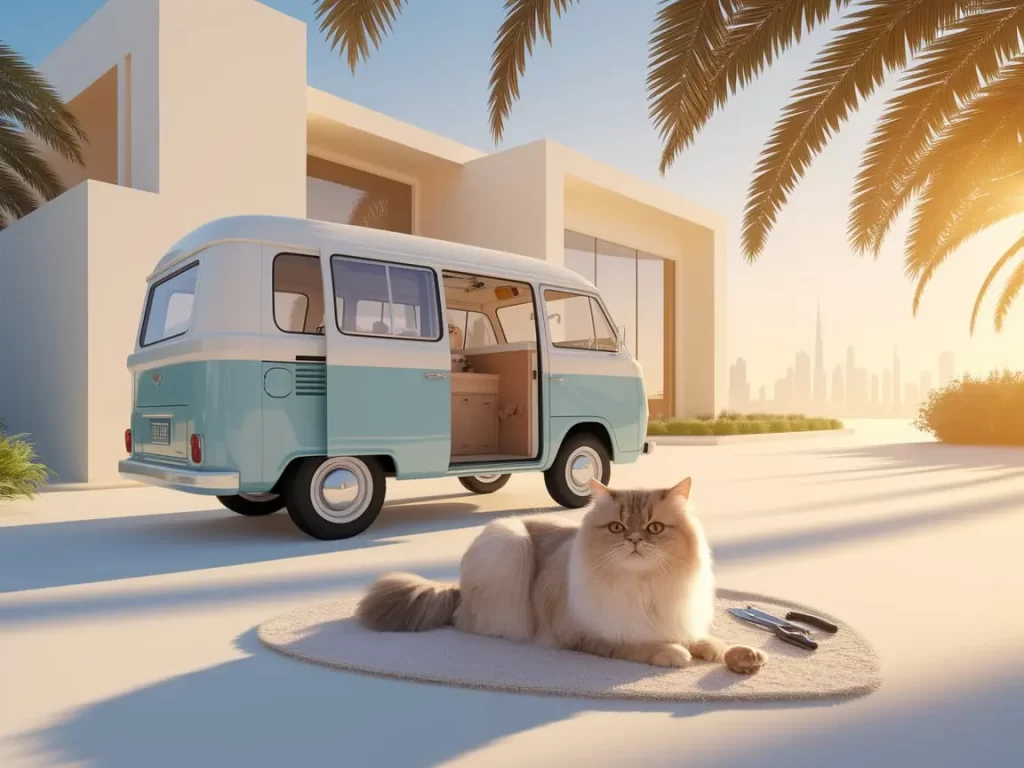 cat grooming home service Dubai 