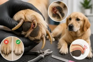 Overgrown Pet Nails Growing Into the Paw Pad